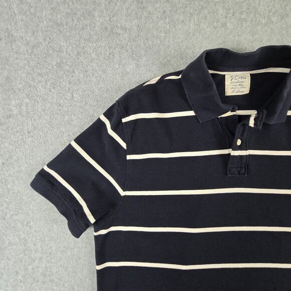 J. Crew Shirt Mens Size XL Navy Stripe Polo Golf - Picture 5 of 16
